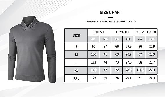 Men's Casual Slim Fit Long Sleeve Shawl Collar Pullover Sweater